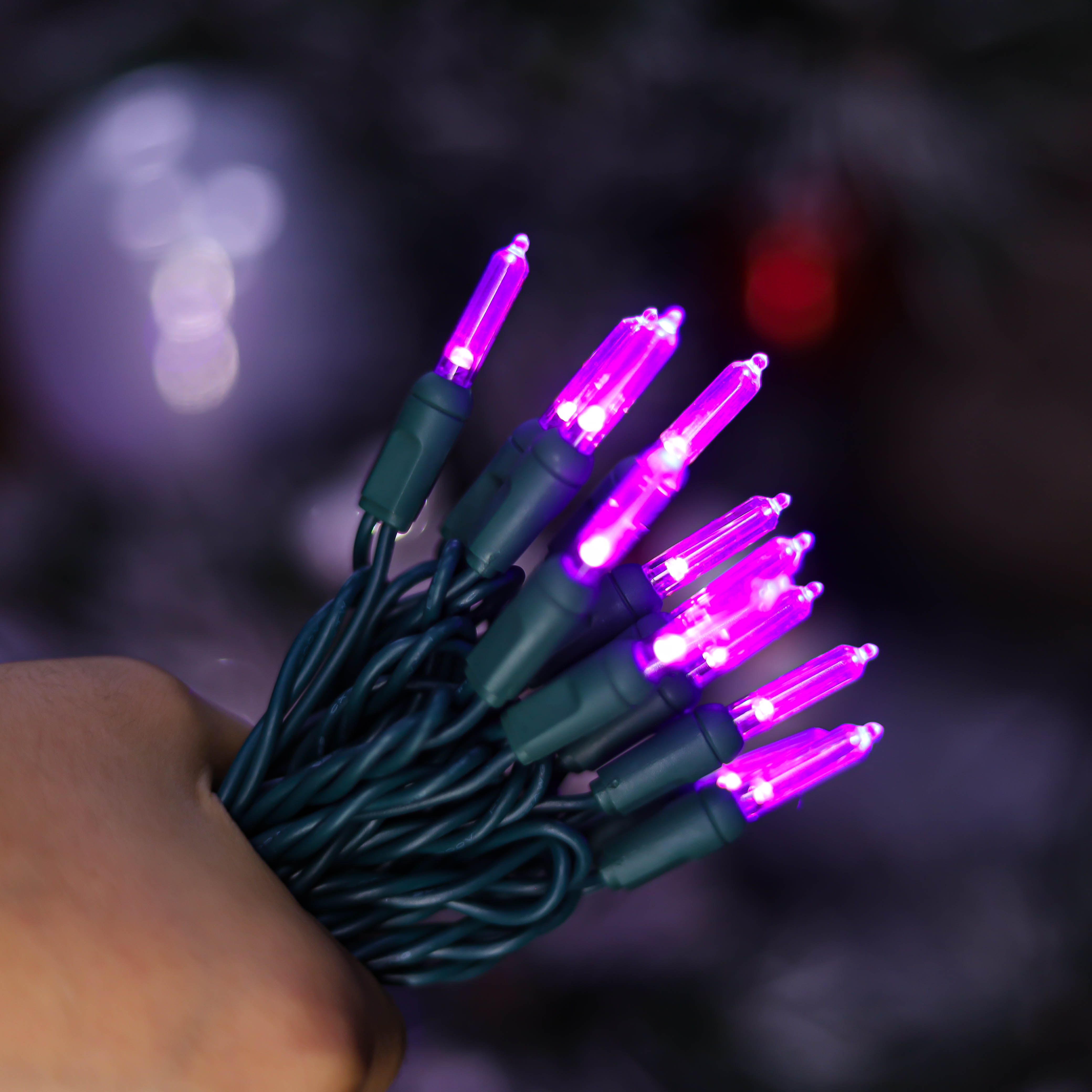 UL T5 LED Luzes de corda Luz roxa de Natal Luz de Halloween