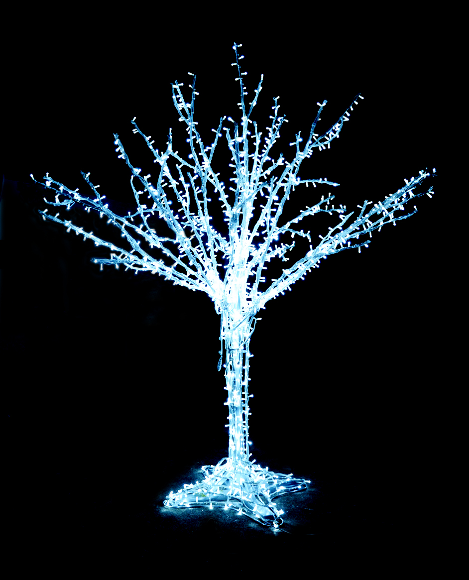Luzes de motivo LED de árvore branca para jardim Shopping Center Hotel Street