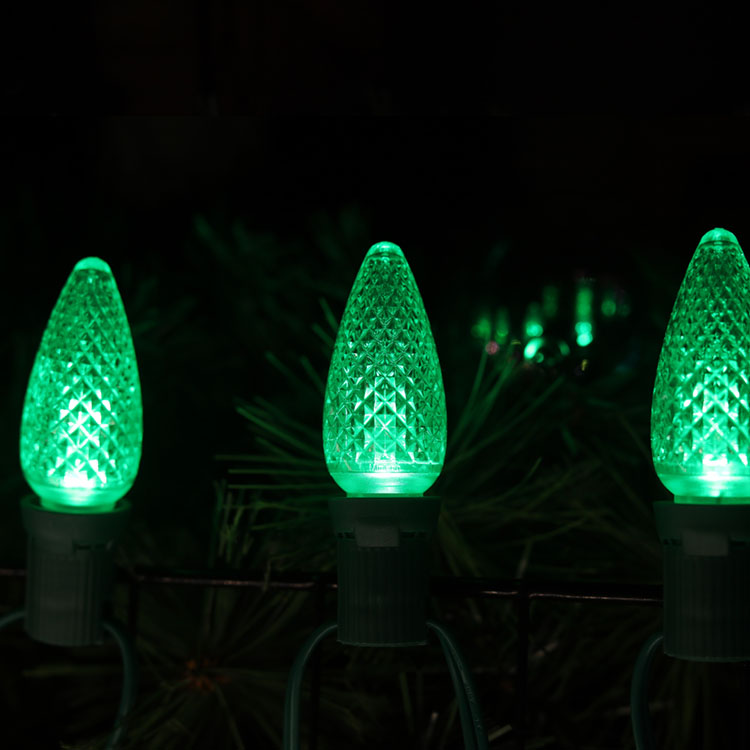 UL verde do bulbo do Natal dos bulbos da substituição do diodo emissor de luz de C9 Minleon impermeável