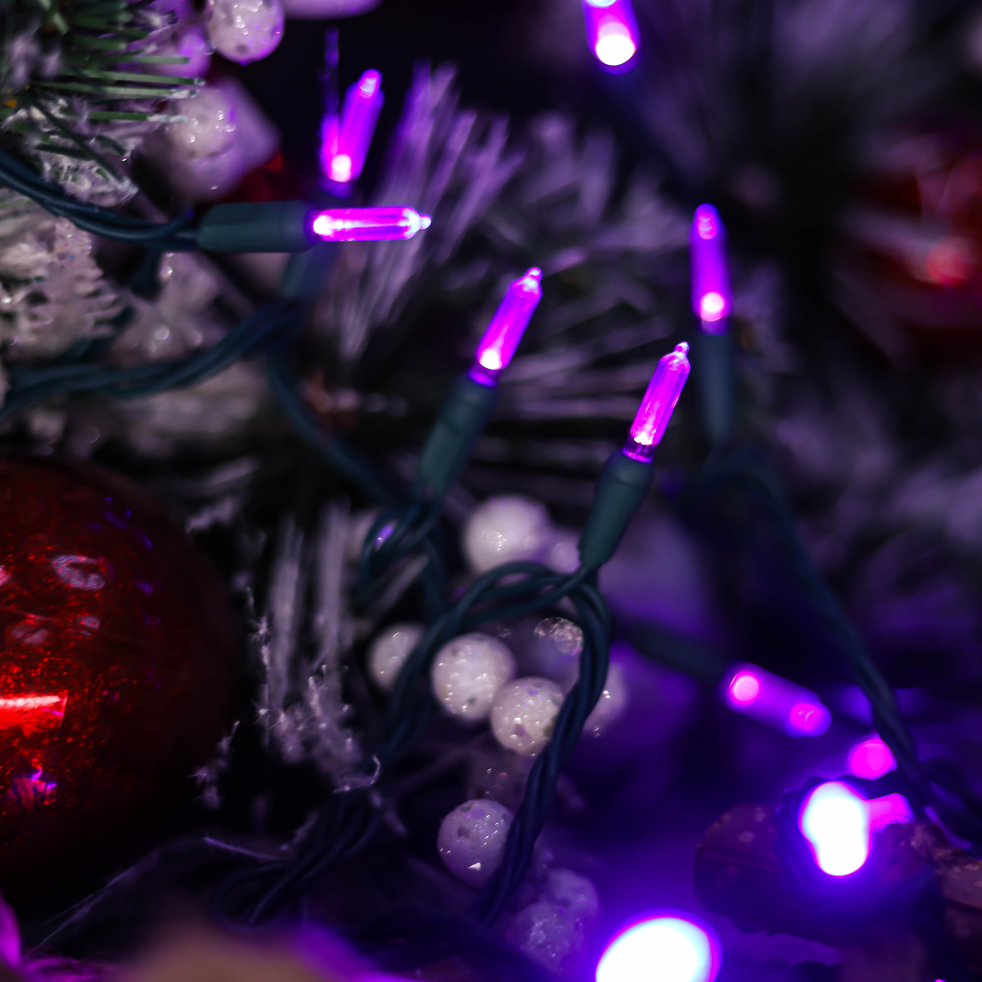 UL T5 LED Luzes de corda Luz roxa de Natal Luz de Halloween