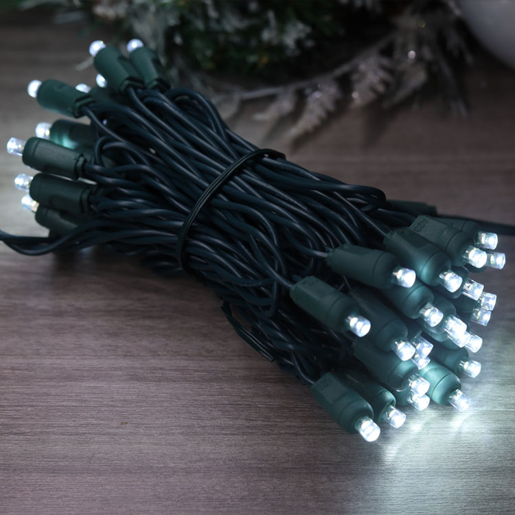 Mini luzes de corda LED UL de grande angular para uso externo e interno de luzes brancas frescas de Natal UL