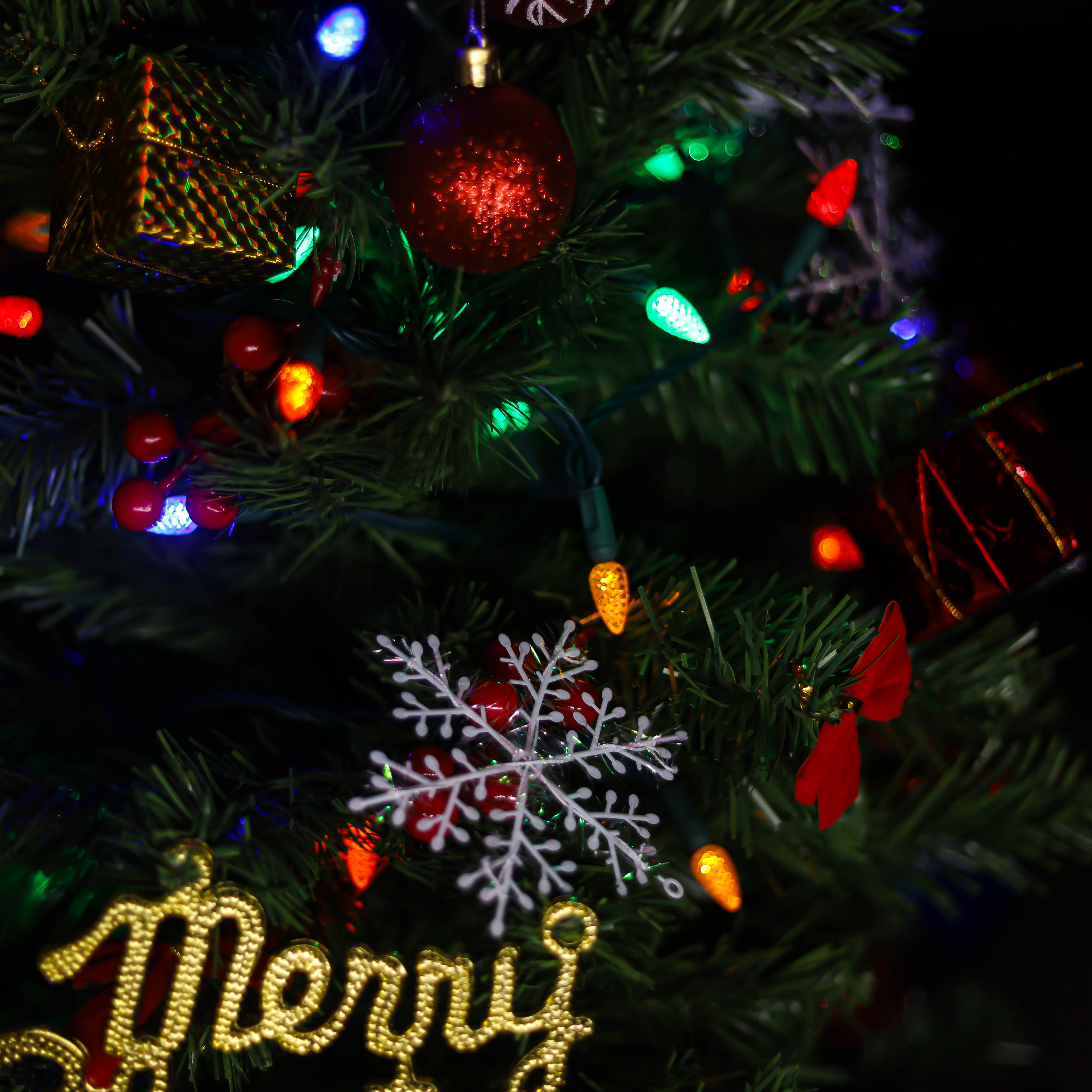A corda do diodo emissor de luz do UL C3 ilumina a luz de Natal multicolorida ao ar livre
