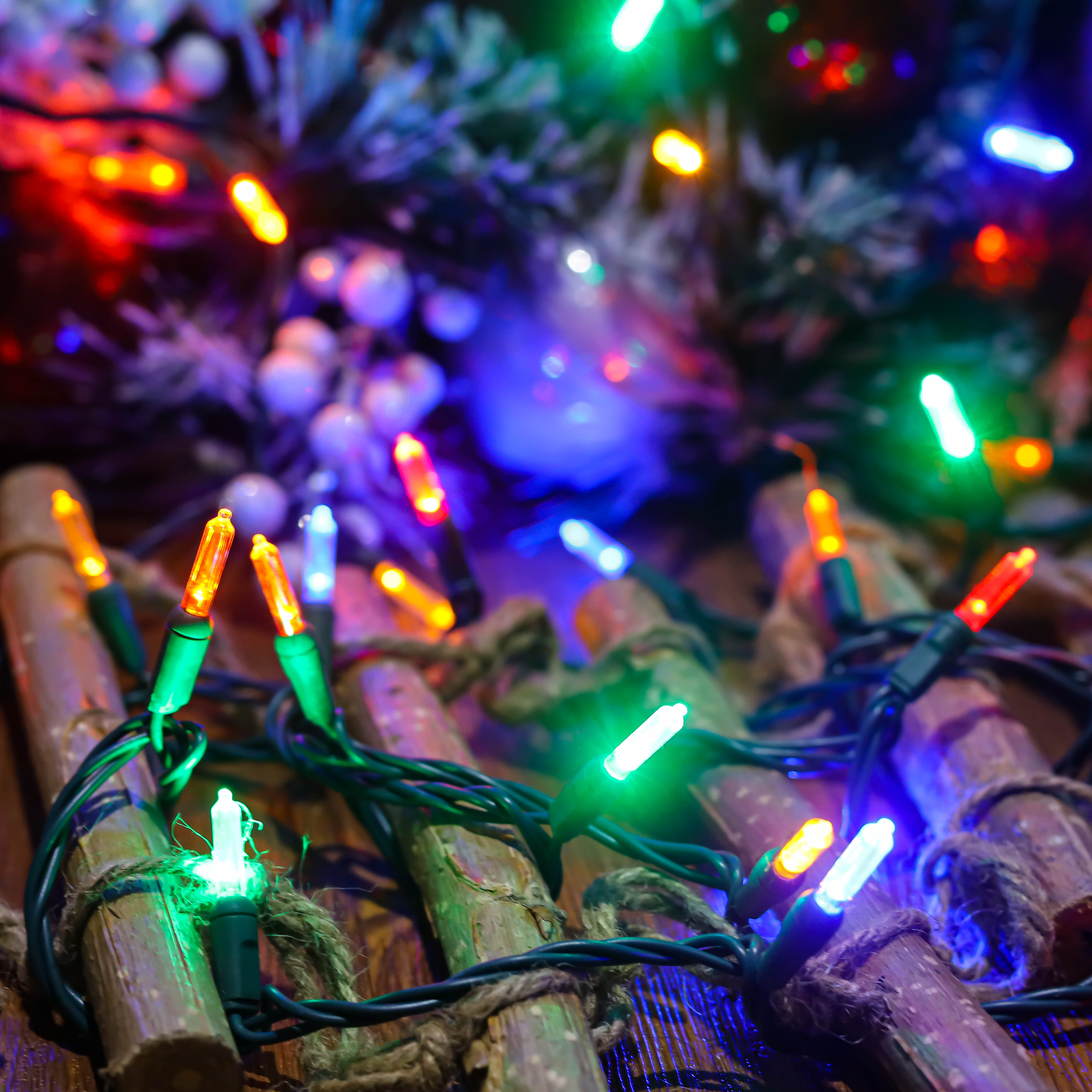 UL T5 LED Luzes de Natal Multi String Lights Verde Fio Conjunto de luzes à prova d'água ao ar livre