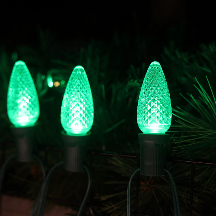 UL verde do bulbo do Natal dos bulbos da substituição do diodo emissor de luz de C9 Minleon impermeável