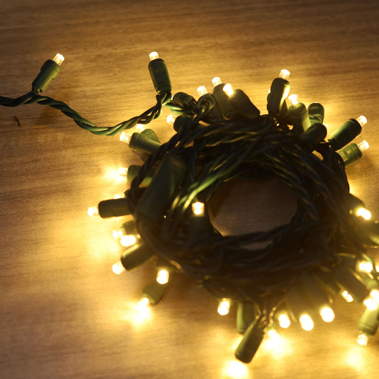 Mini luzes LED de grande angular de 5MM para uso externo com corda de luz de Natal UL branca quente