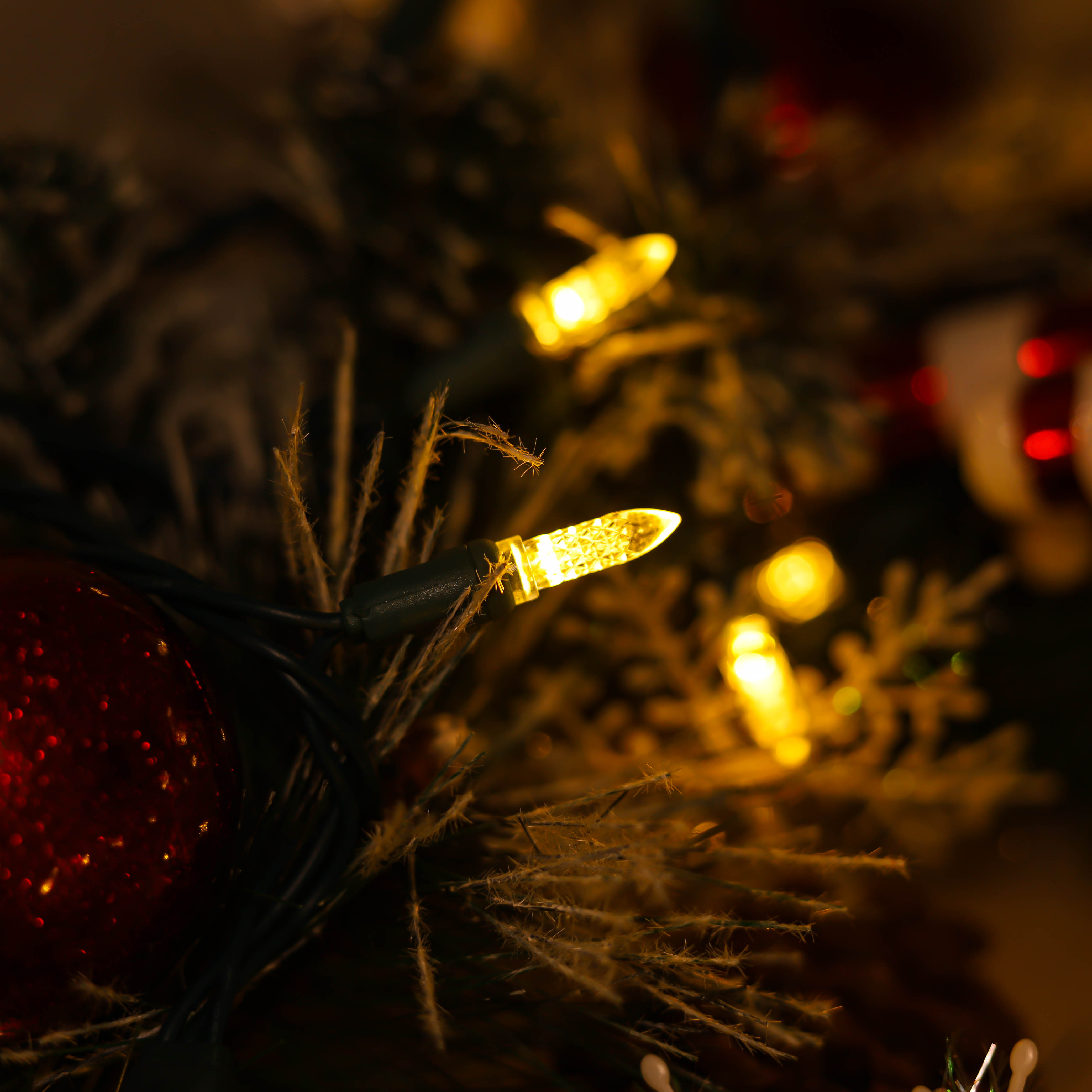 Luzes de Natal LED M5 brancas quentes com certificação UL