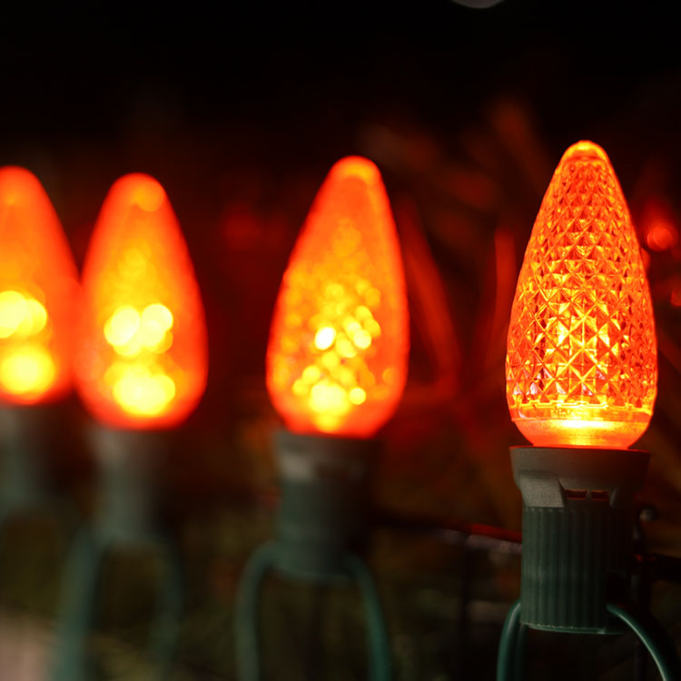 lâmpadas alaranjadas comerciais da substituição do Natal Dimmable do UL C9 E17 de 120V