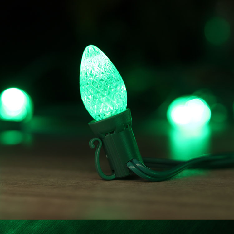 C7 Minleon LED Lâmpadas de reposição Verde Lâmpada de Natal UL à prova d'água externa