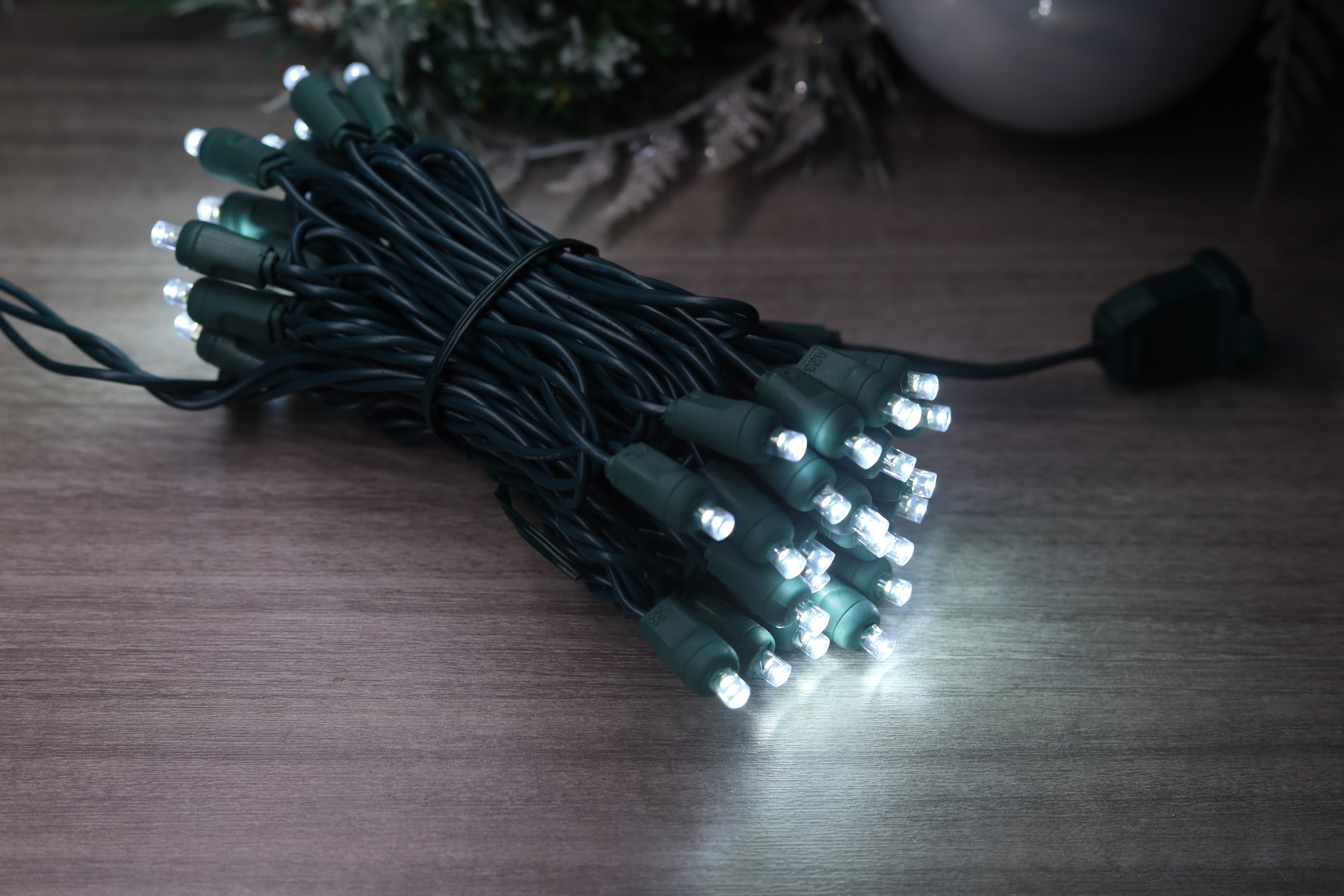 Mini luzes de corda LED UL de grande angular para uso externo e interno de luzes brancas frescas de Natal UL