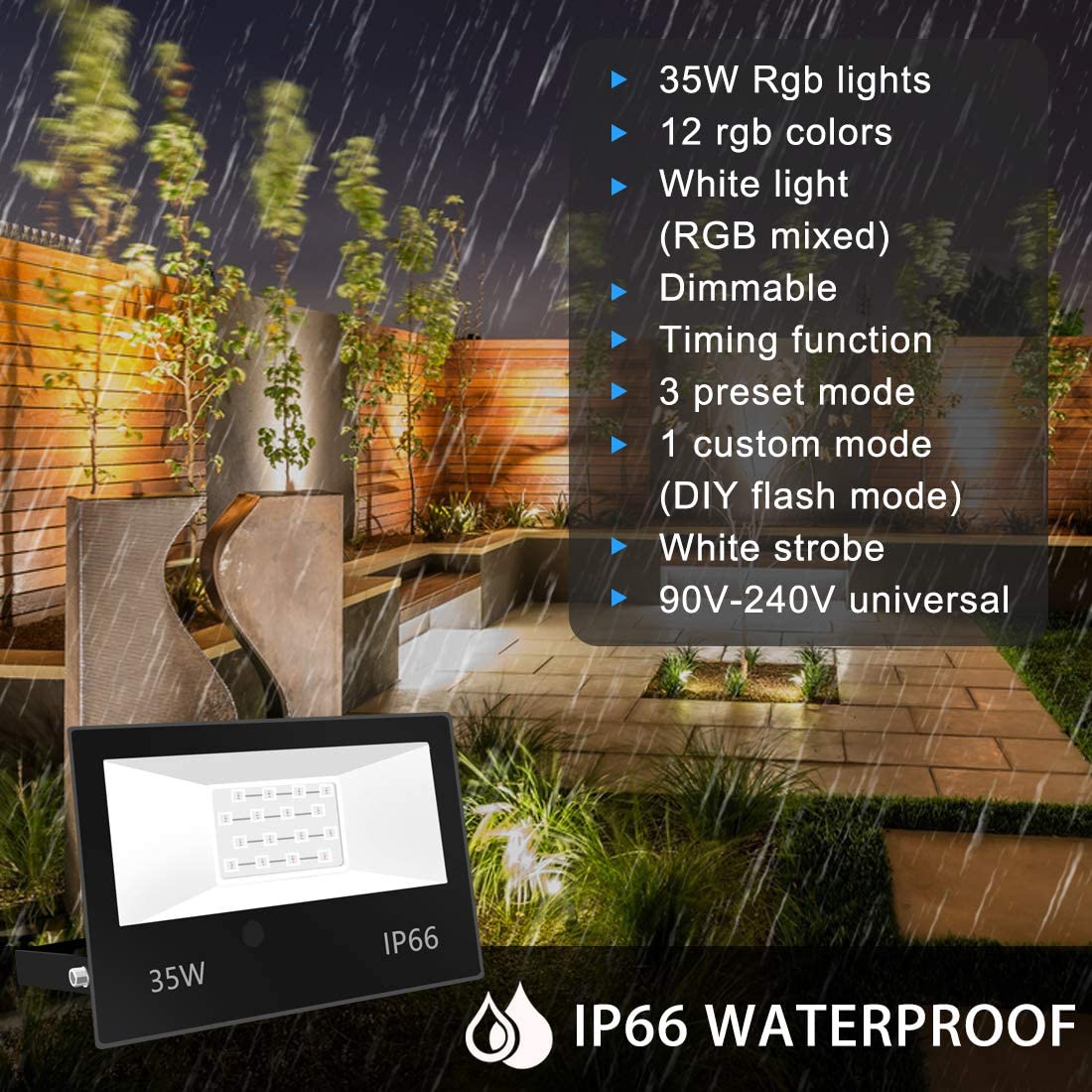 holofotes LED 35W RGB