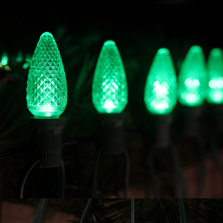 UL verde do bulbo do Natal dos bulbos da substituição do diodo emissor de luz de C9 Minleon impermeável