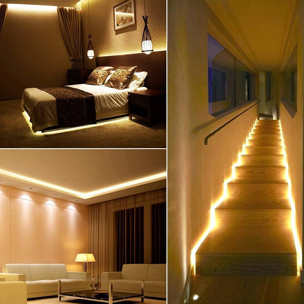 A corda de néon do diodo emissor de luz 110V ilumina o amarelo