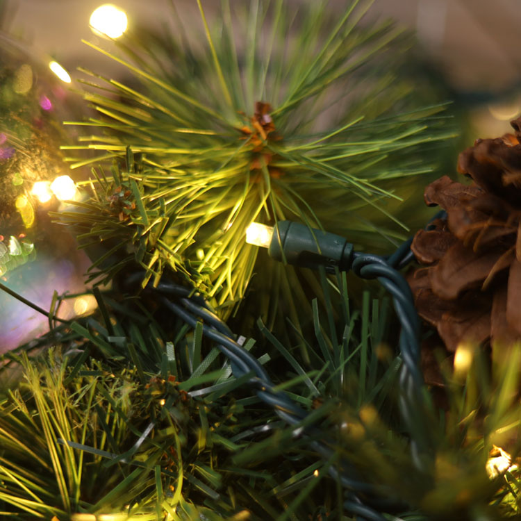 Mini luzes LED de grande angular de 5MM para uso externo com corda de luz de Natal UL branca quente