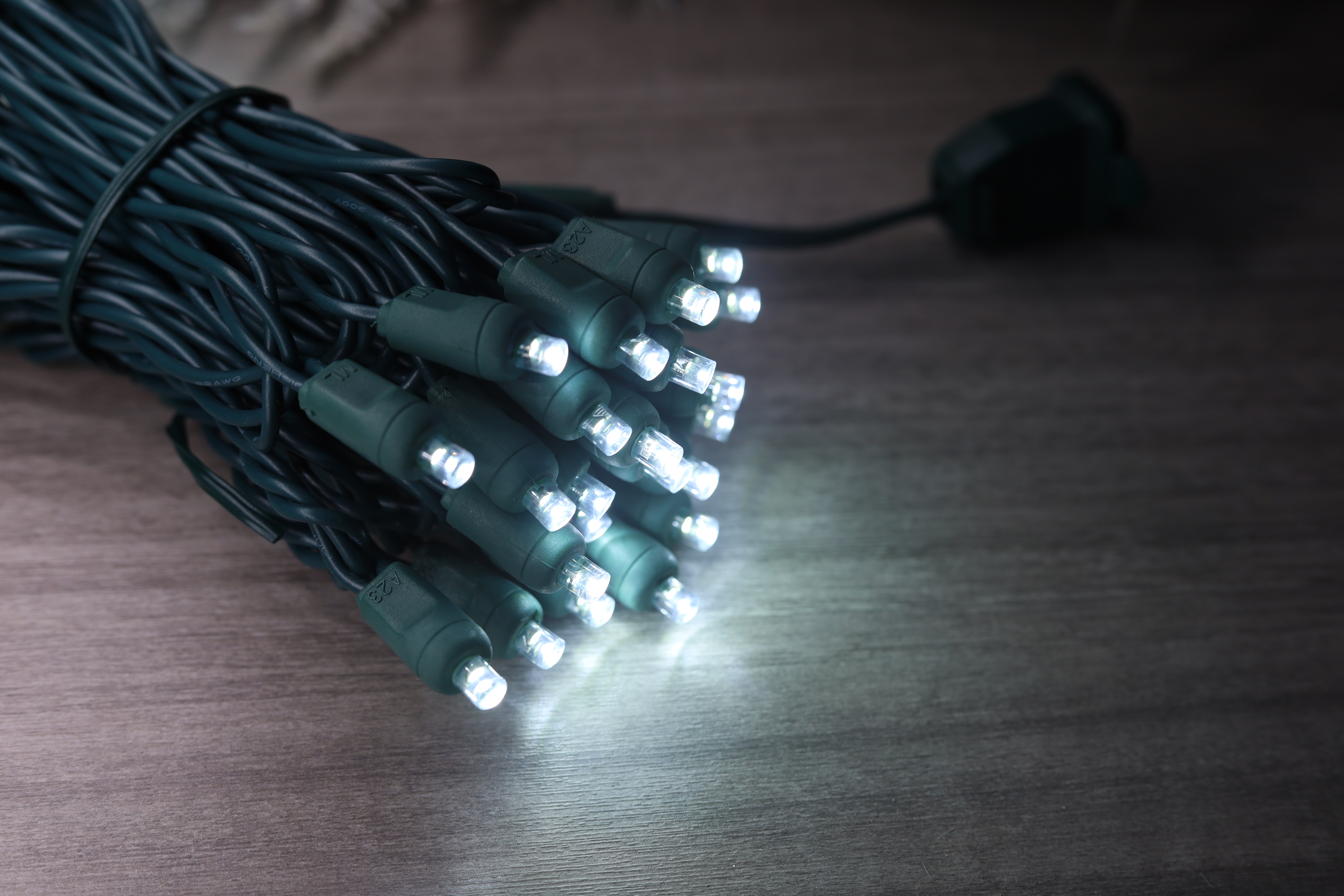 Mini luzes de corda LED UL de grande angular para uso externo e interno de luzes brancas frescas de Natal UL