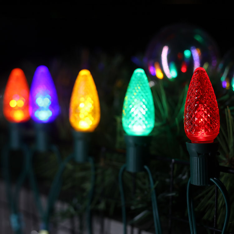UL C9 Minleon LED Lâmpadas de substituição Multi Lâmpada de Natal