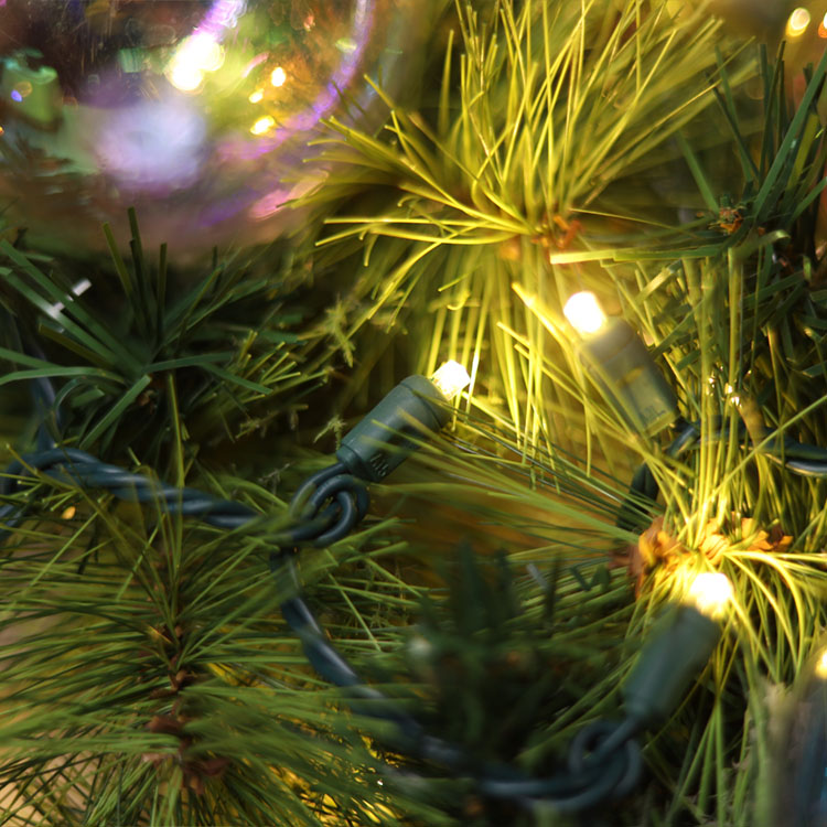 Mini luzes LED de grande angular de 5MM para uso externo com corda de luz de Natal UL branca quente