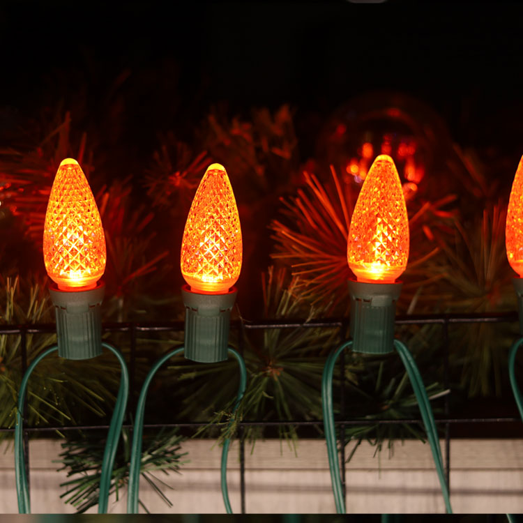lâmpadas alaranjadas comerciais da substituição do Natal Dimmable do UL C9 E17 de 120V