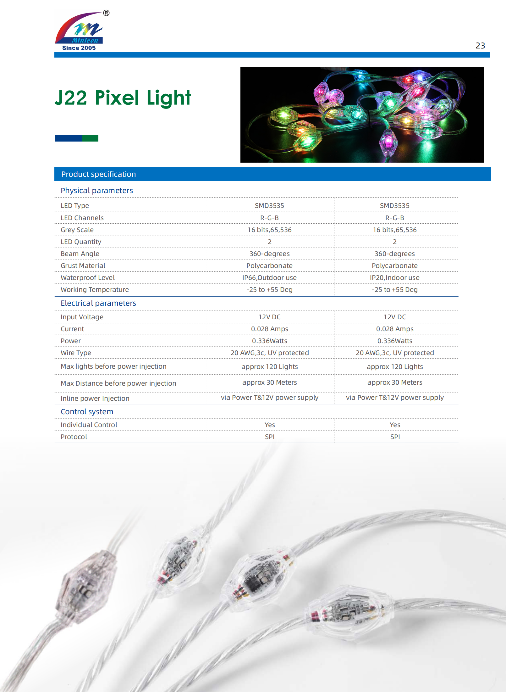 Luz Pixel J22 - Minleon