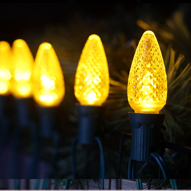 Lâmpadas LED de reposição amarelas UL C9 Minleon 