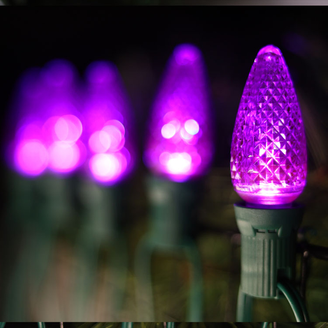 Ul C9 Purple Halloween LED lâmpadas
