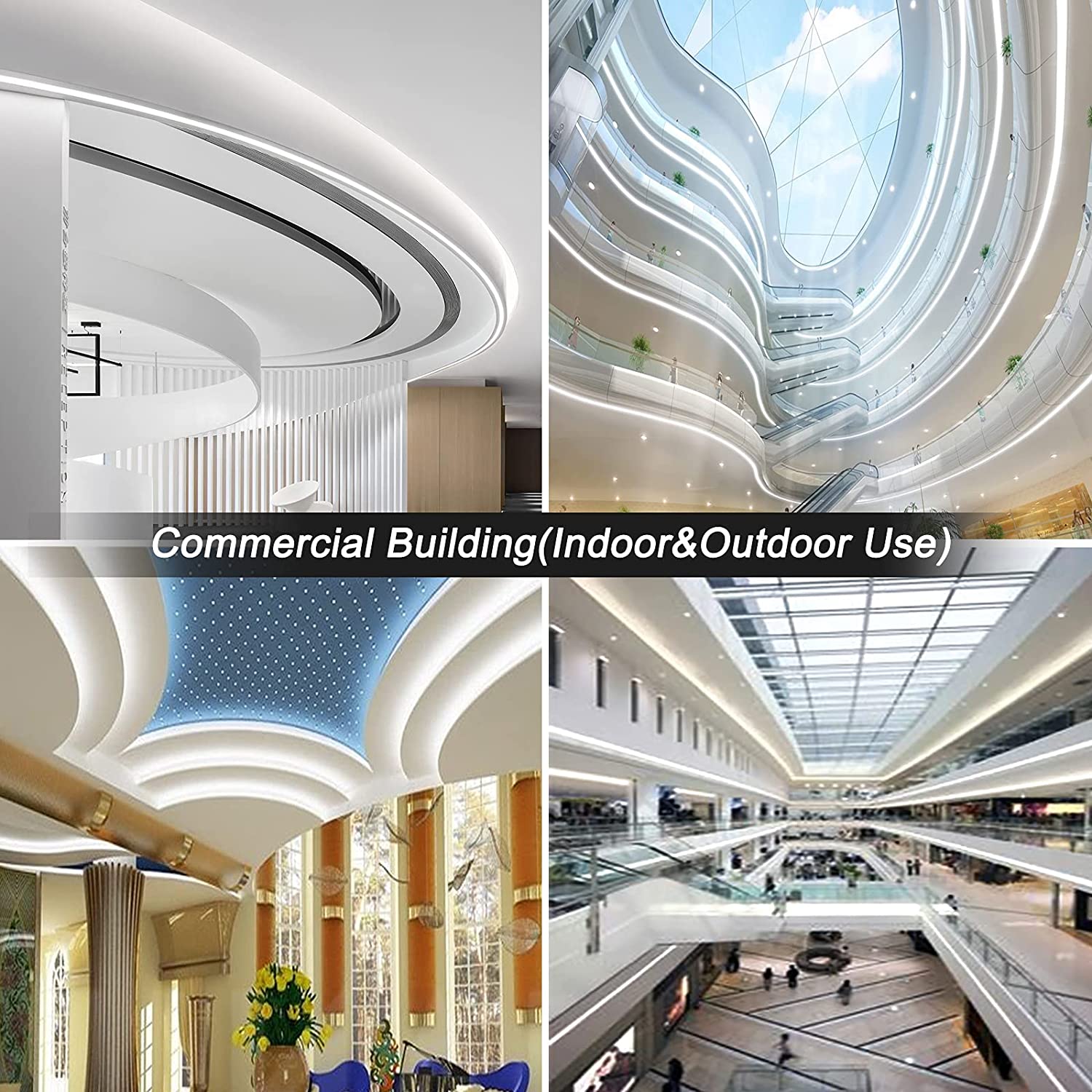 Luzes de corda de néon LED 110VNDaylight White UL certificadas