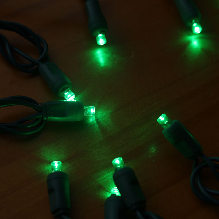 Mini luzes LED de ângulo amplo de 5MM Luz LED verde para decoração de Natal com certificação UL