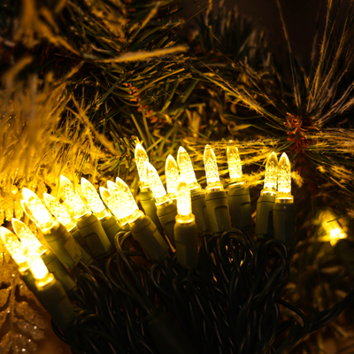 Luzes de Natal LED M5 brancas quentes com certificação UL