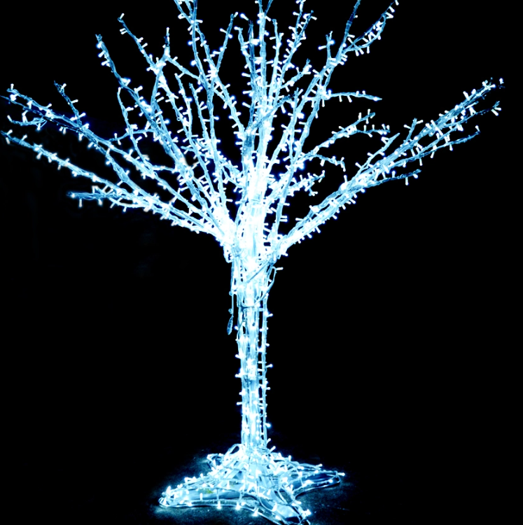 Luzes de motivo LED de &aacute;rvore branca para jardim Shopping Center Hotel Street