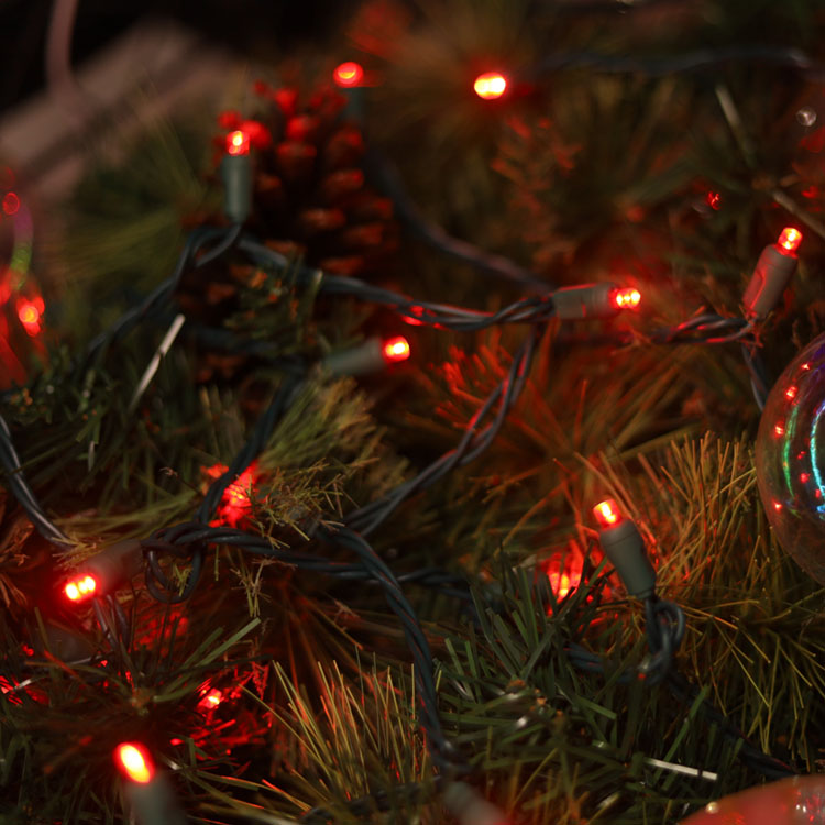 A corda larga do diodo emissor de luz do ângulo de 5MM mini ilumina o UL VERMELHO da luz da corda certificado