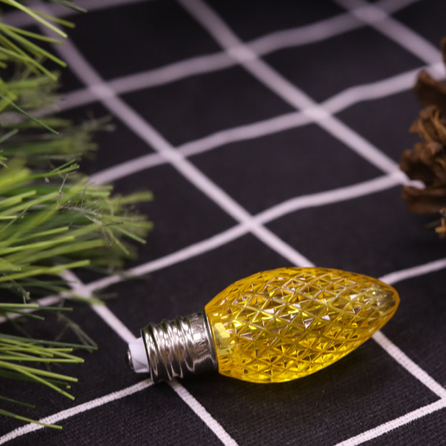 C7 Minleon LED Lâmpadas de substituição Amarelo Lâmpada de Natal UL para uso externo à prova d'água