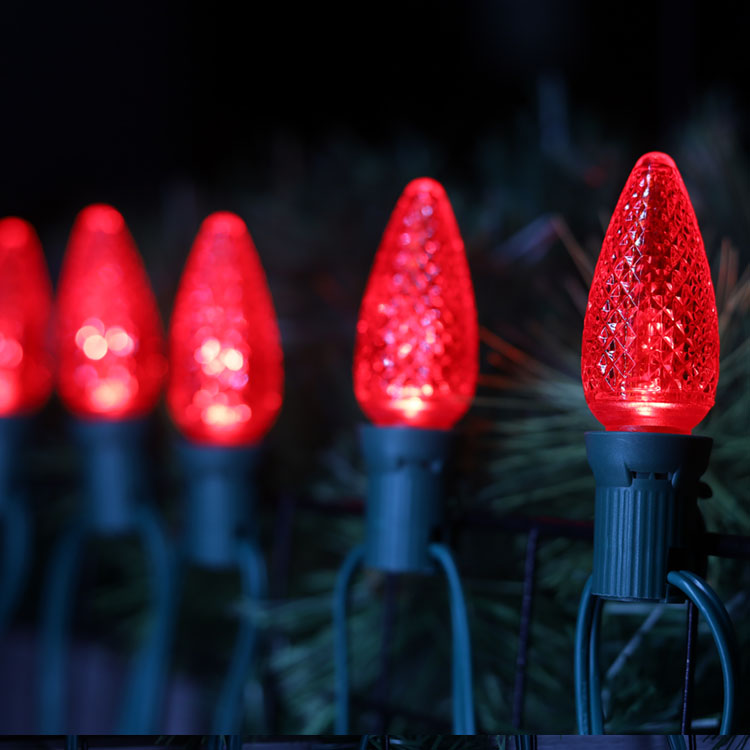 Minleon C9 LED Lâmpadas de reposição de Natal LED vermelho 
