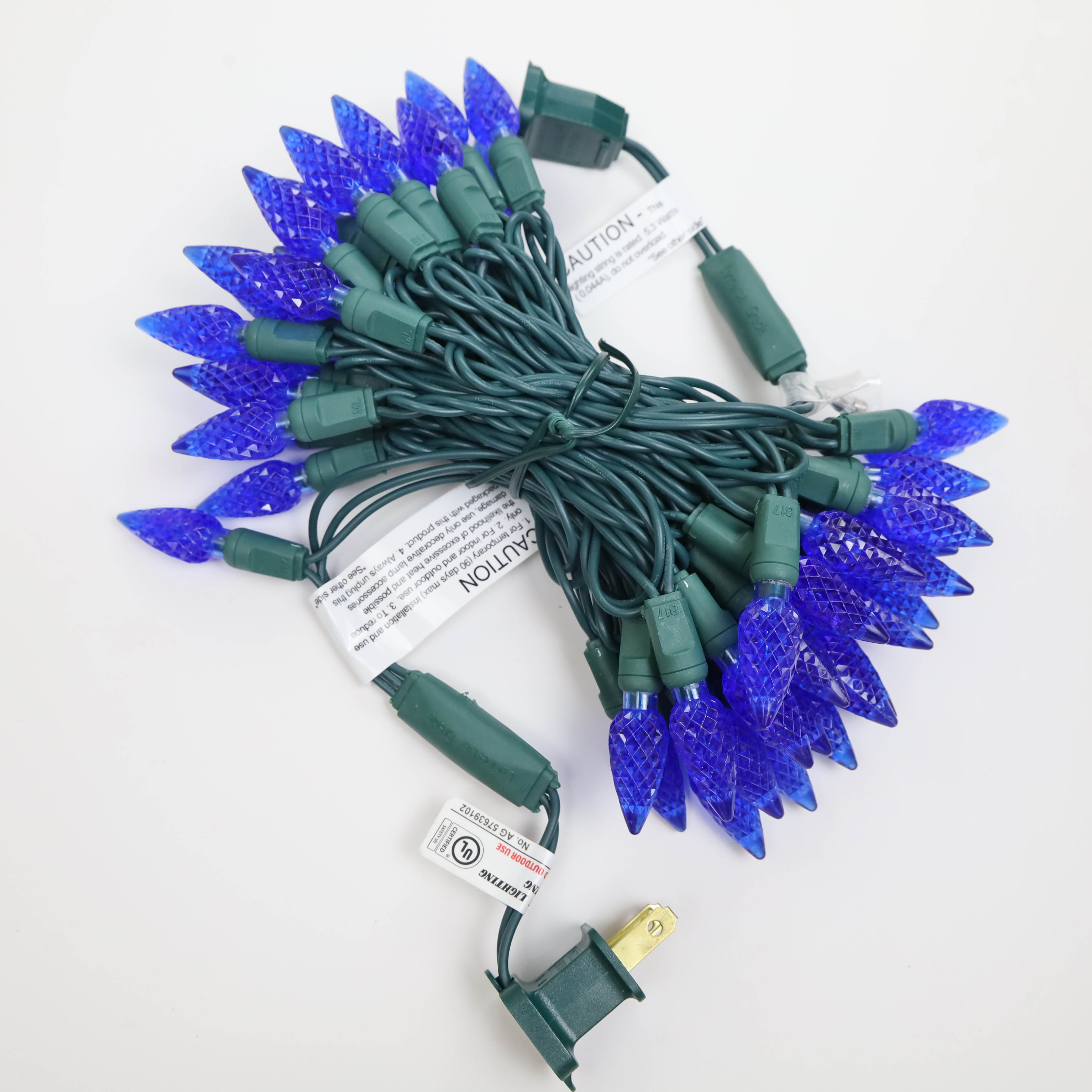 Ul C6 Blue Strawberry Christmas Lights