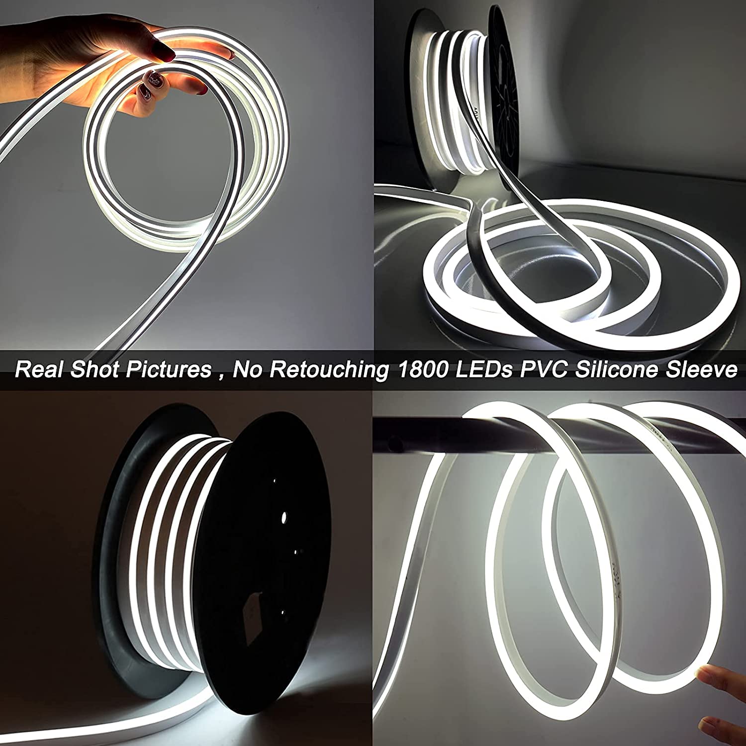 Luzes de corda de néon LED 110VNDaylight White UL certificadas