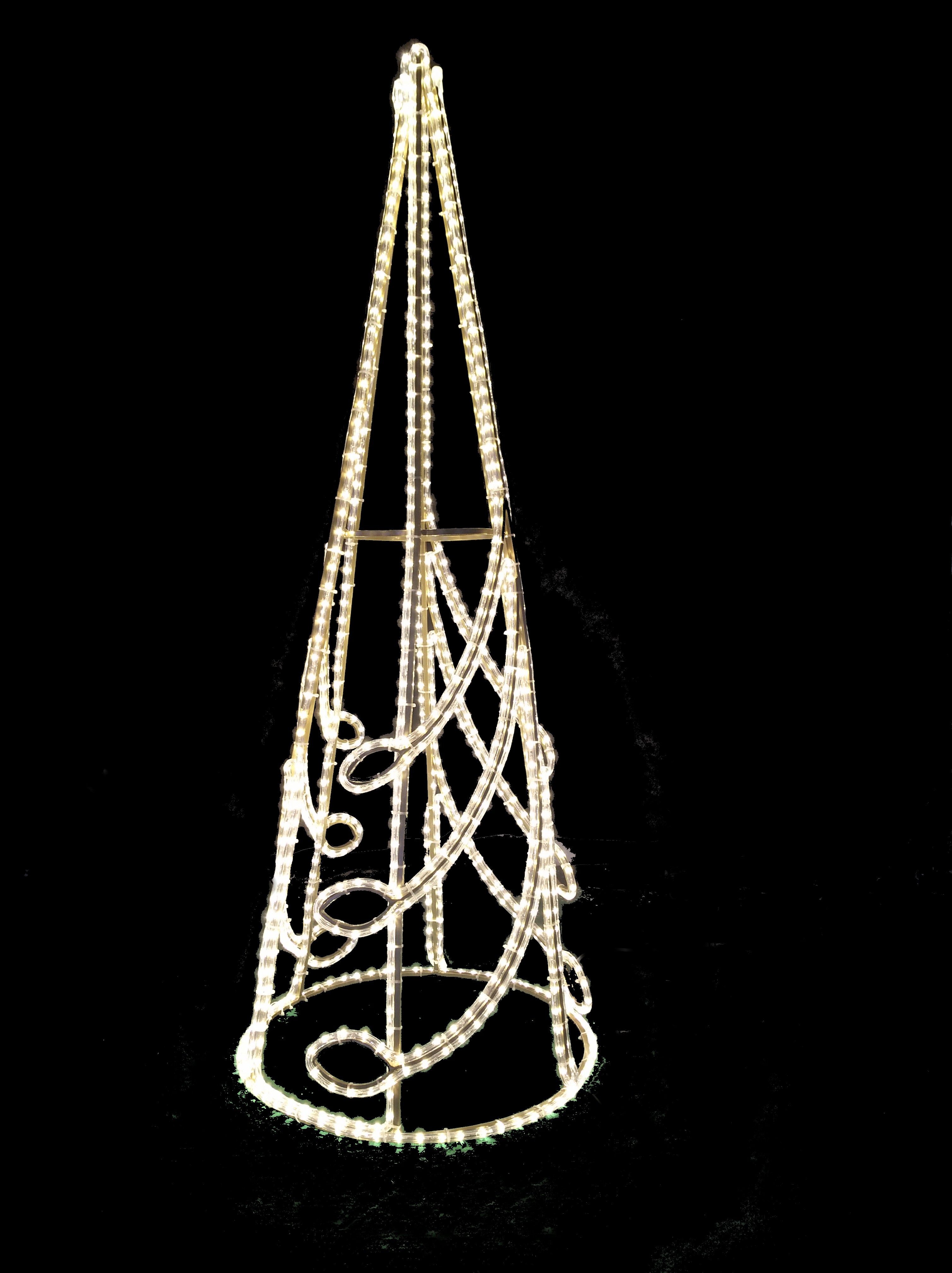 Luzes de motivos de árvore comercial ao ar livre