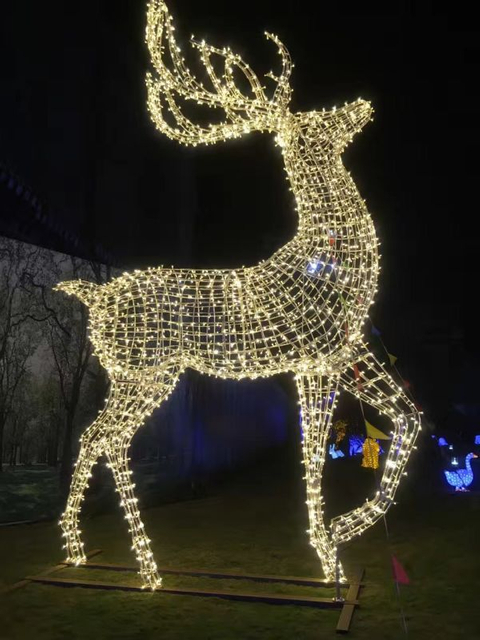 Luzes de decoração de veados de Natal gigantes