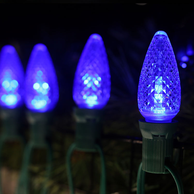 Lâmpadas de substituição LED azuis à prova d'água C9 UL Minleon 