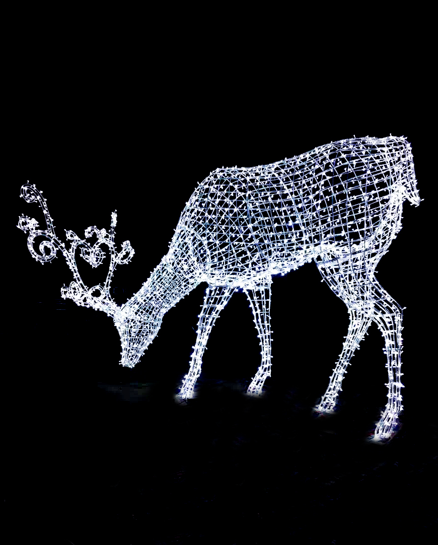 Luzes de decoração de veados de Natal gigantes