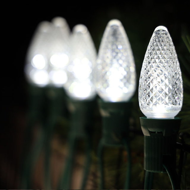 As lâmpadas da substituição do diodo emissor de luz de C9 Minleon refrigeram o UL branco do bulbo do Natal impermeável