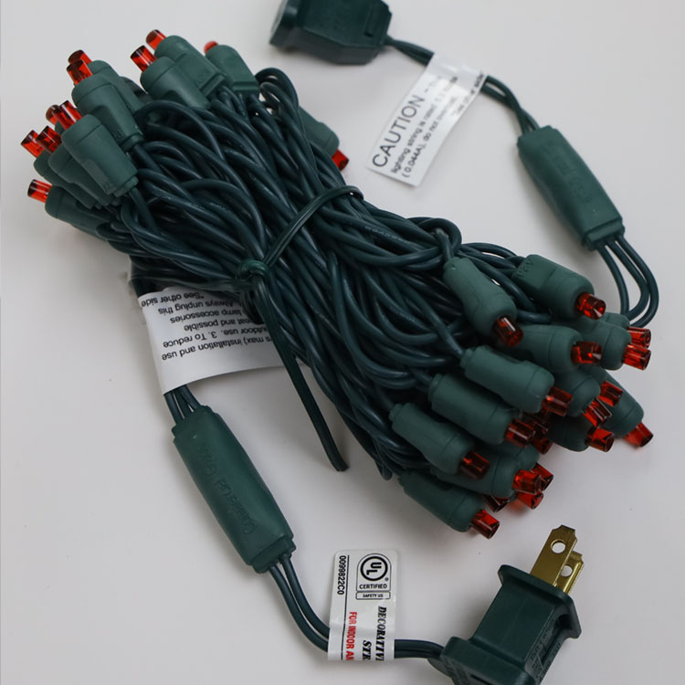 A corda larga do diodo emissor de luz do ângulo de 5MM mini ilumina o UL VERMELHO da luz da corda certificado