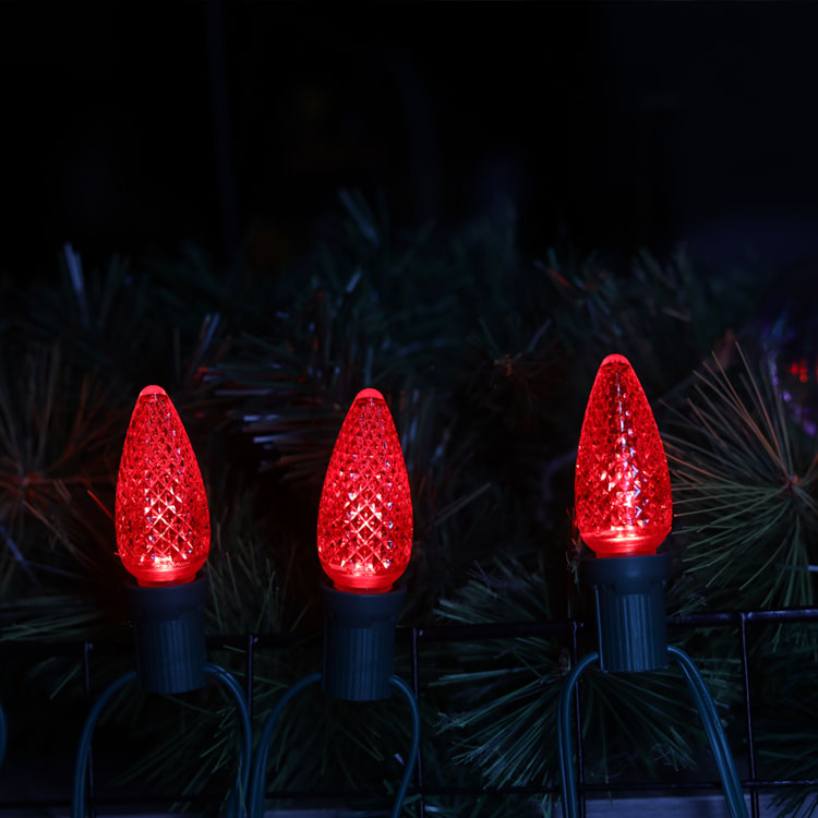 Minleon C9 LED Lâmpadas de reposição de Natal LED vermelho 