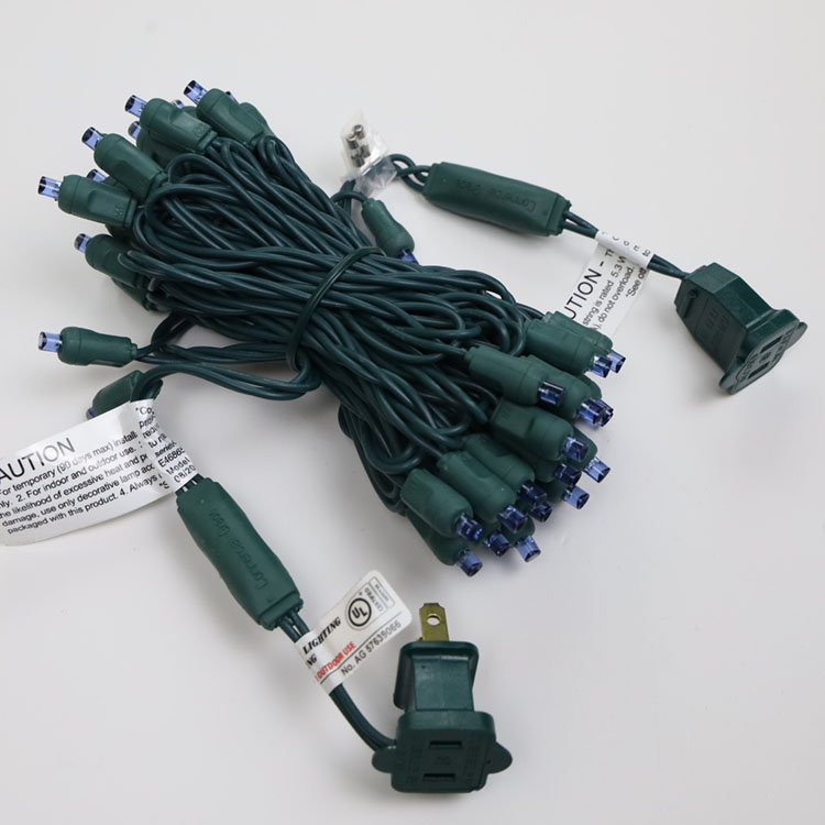 A corda do diodo emissor de luz do ângulo largo de 5MM mini ilumina o grupo azul da luz de Natal do UL exterior