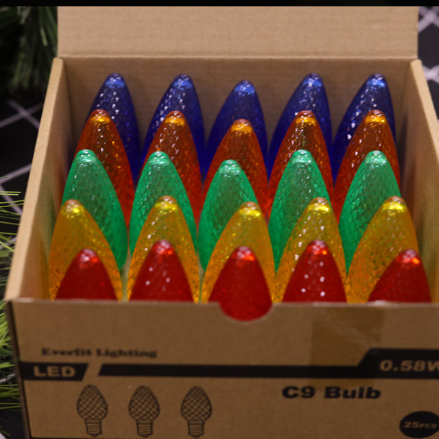 UL C9 Minleon LED Lâmpadas de substituição Multi Lâmpada de Natal