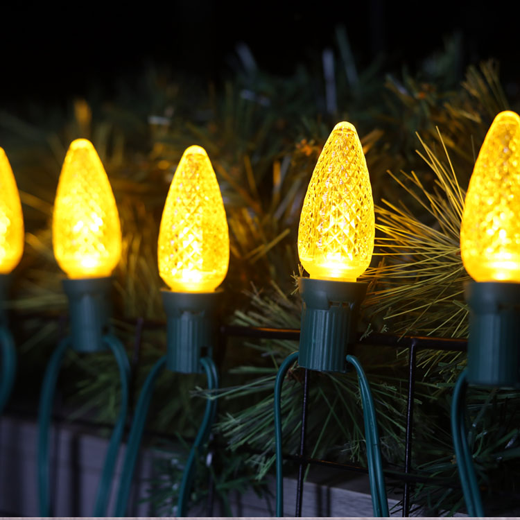 Lâmpadas LED amarelas de reposição UL C9 Minleon 