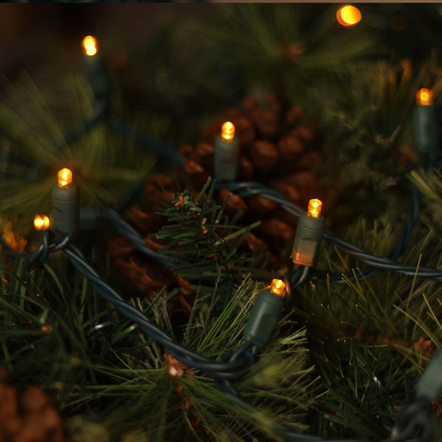 Luzes de corda LED amarelas de grande angular de 5MM