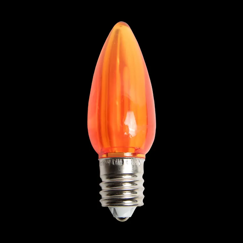 Lâmpada LED Transparente C9 Laranja