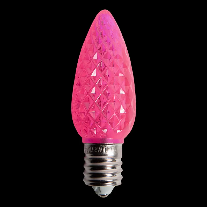 Lâmpada LED Facetada C9 V2 – Rosa