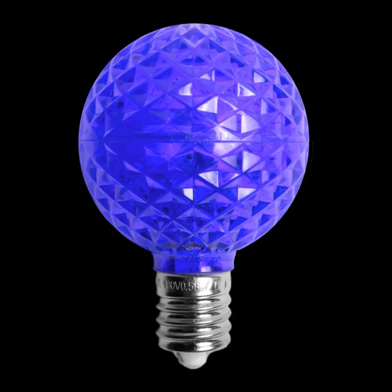Lâmpada LED Transparente G50 – Azul