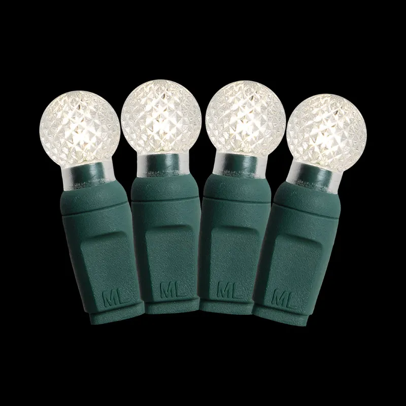 a corda branca pura do Natal do diodo emissor de luz de 50L G12 ilumina exterior impermeável