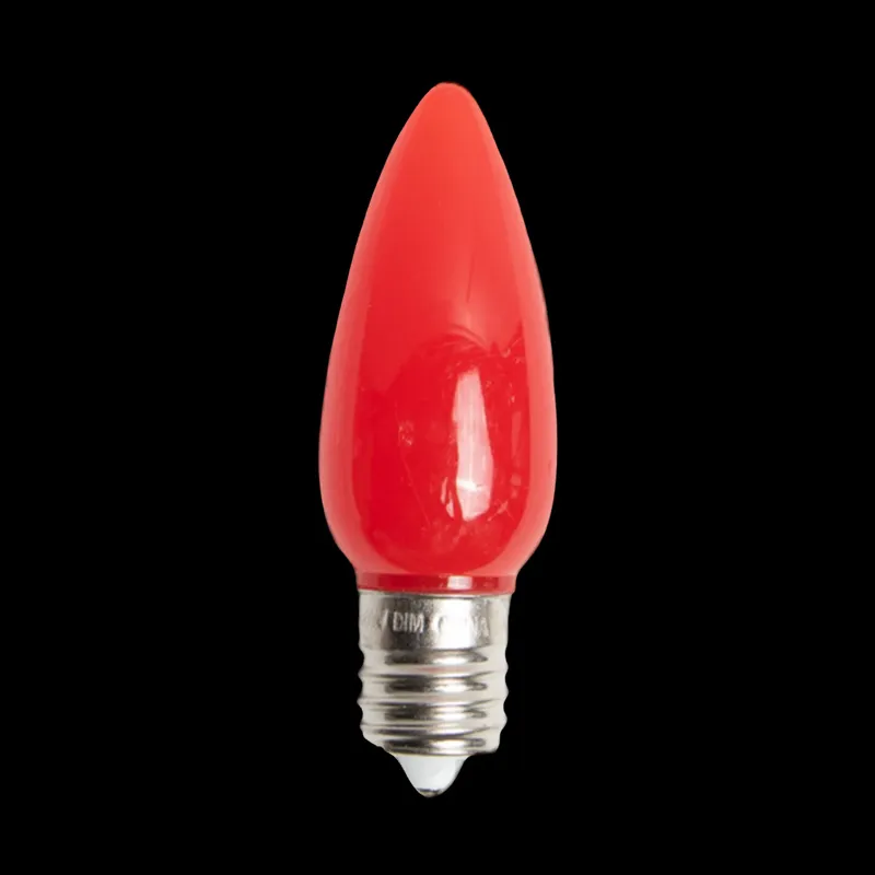 Lâmpada LED opaca C9 vermelha