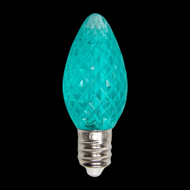 Lâmpada LED facetada C7 – Azul-petróleo